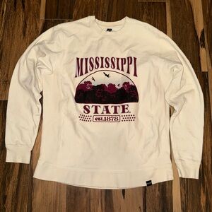 Vintage Mississippi State Cream Sweatshirt Size medium fits big